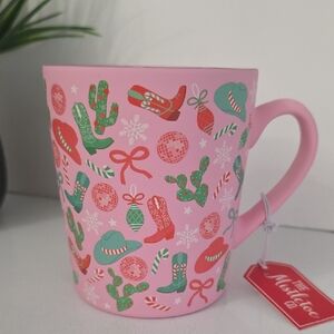 The Mistletoe Co Pink Holiday Mug with Festive Design, NWT
